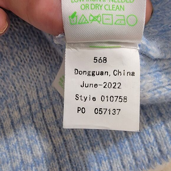 Lilly Pulitzer Elannie Sweater Blue Grotto Marled Ombre Stripe Sz L‎ Long Sleeve - Picture 7 of 14